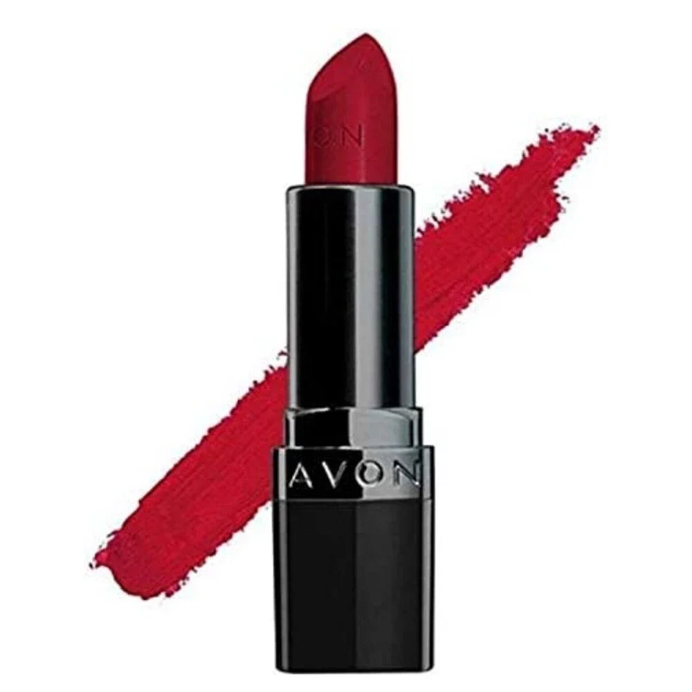2 New Avon True‎ Color Perfectly Matte Red Supreme Lipstick (NOS) Sealed Retired